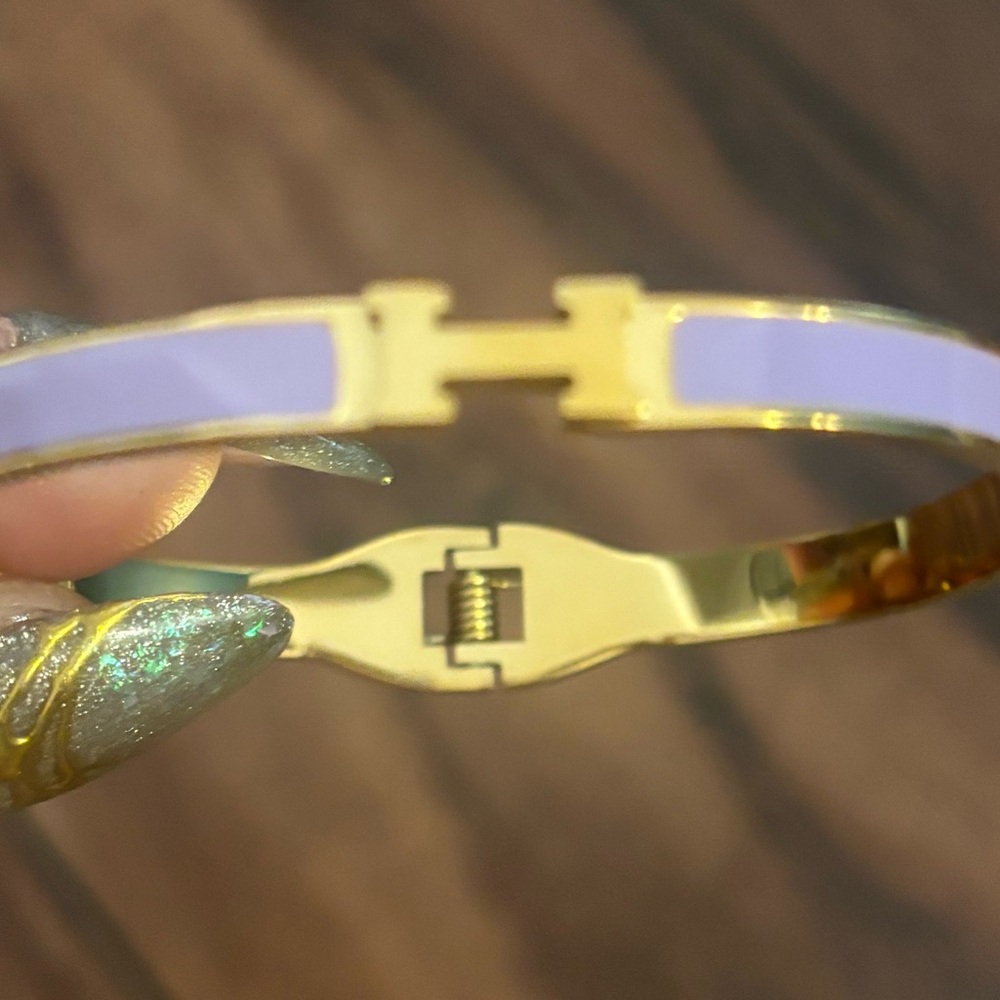 Gold and Lavender Bracelet